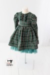 TARTAN zielony długi rękaw ROZMIARY