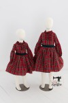 KRATKA czerwona TARTAN wstawka zielona 8-10l GOTOWE DO WYSYŁKI