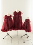 BORDO sukienka TODDLER falbanka
