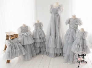 JASNY SZARY zestaw mama + 5 córek