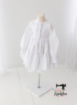 WHITE embroidery, CAMBIST long sleeve 6-8 years READY TO SHIP