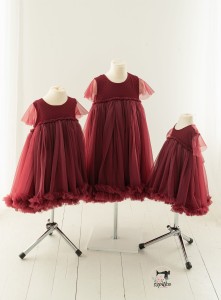 BORDO sukienka TODDLER falbanka