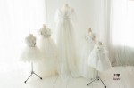IVORY set of mother + 4 daughters