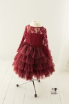 BORDO sukienka falbanki 4-6l 