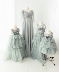 GREY set of mothers + 4 daughters