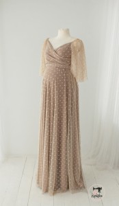 BEIGE elastic dots 