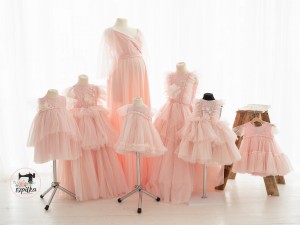 LIGHT PINK set mother + 6 daughters