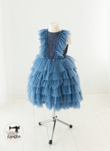 DENIM lace and tulle (choose size)