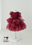 BURGUNDY dress crinoline  4-6l