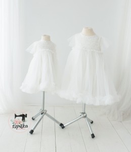 ŚMIETANKA sukienka TODDLER falbanka