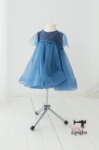 DENIM crinoline TODDLER dress  (choose size)