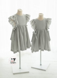 Apron tied muslin 6-8y